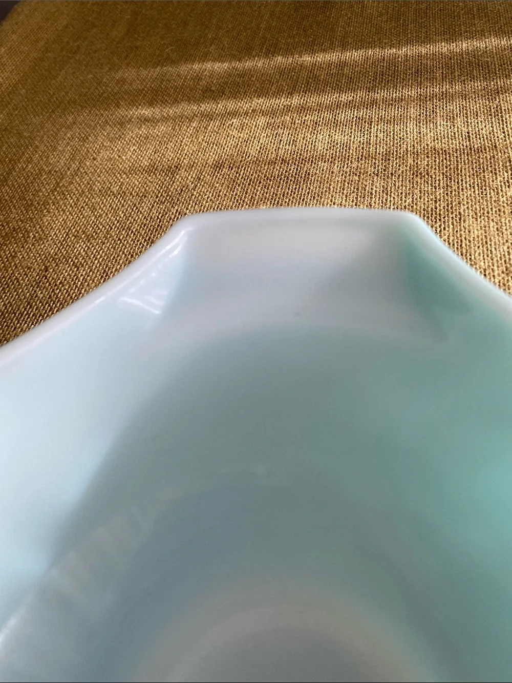 VTG  1959 Pyrex Turquoise Scroll Cinderella bowl, model #443.